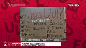 Les tendances GG : Une pancarte brandie lors d’une manif anti-pass sanitaire fait polémique - 09/08