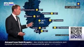 Météo Rhône: les températures continuent de grimper, jusqu'à 34°C ce mercredi après-midi à Lyon