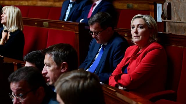 Louis Aliot et Marine Le Pen à l'Assemblée nationale, le 4 juillet 2017.