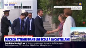 Marseille: Emmanuel Macron est arrivé à l'école Saint-André La Castellane