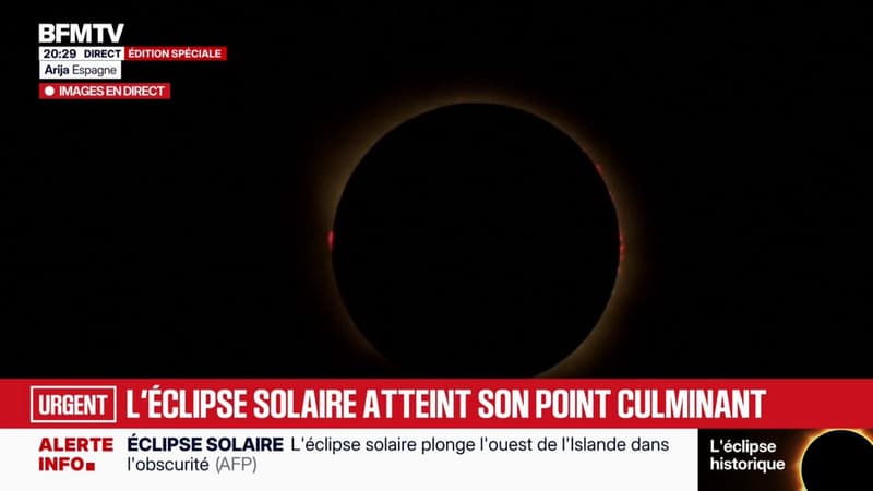 L'éclipse solaire atteint son point culminant en Espagne
