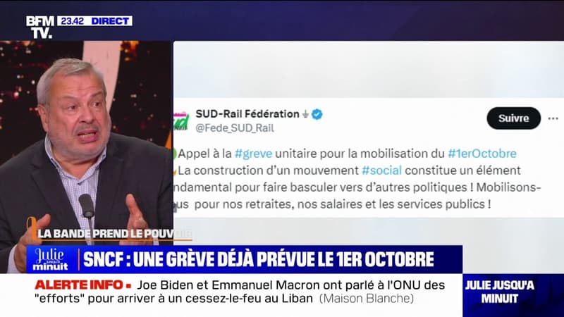 LA BANDE PREND LE POUVOIR - SNCF: une grève prévue le 1er octobre