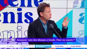 Retour de la blouse en primaire ? "Comme d'habitude, Zemmour vend un passé fantasmé. Il y a d'autres problèmes à l'école et la blouse n'est pas la solution" estime Daniel Riolo. 