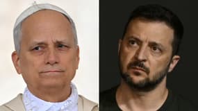 Le pape Léon XIV et le président ukrainien Volodymyr Zelensky, montage photo