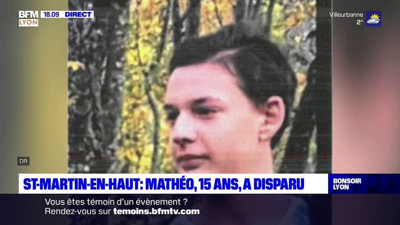 Saint-Martin-en-Haut : un appel à témoins pour retrouver Mathéo, 15 ans, porté disparu
