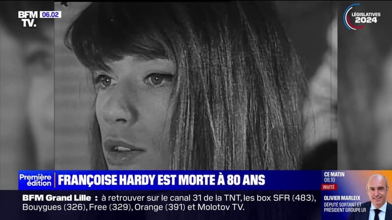Regarder la vidéo La chanteuse Françoise Hardy est morte à l'âge de 80 ans 