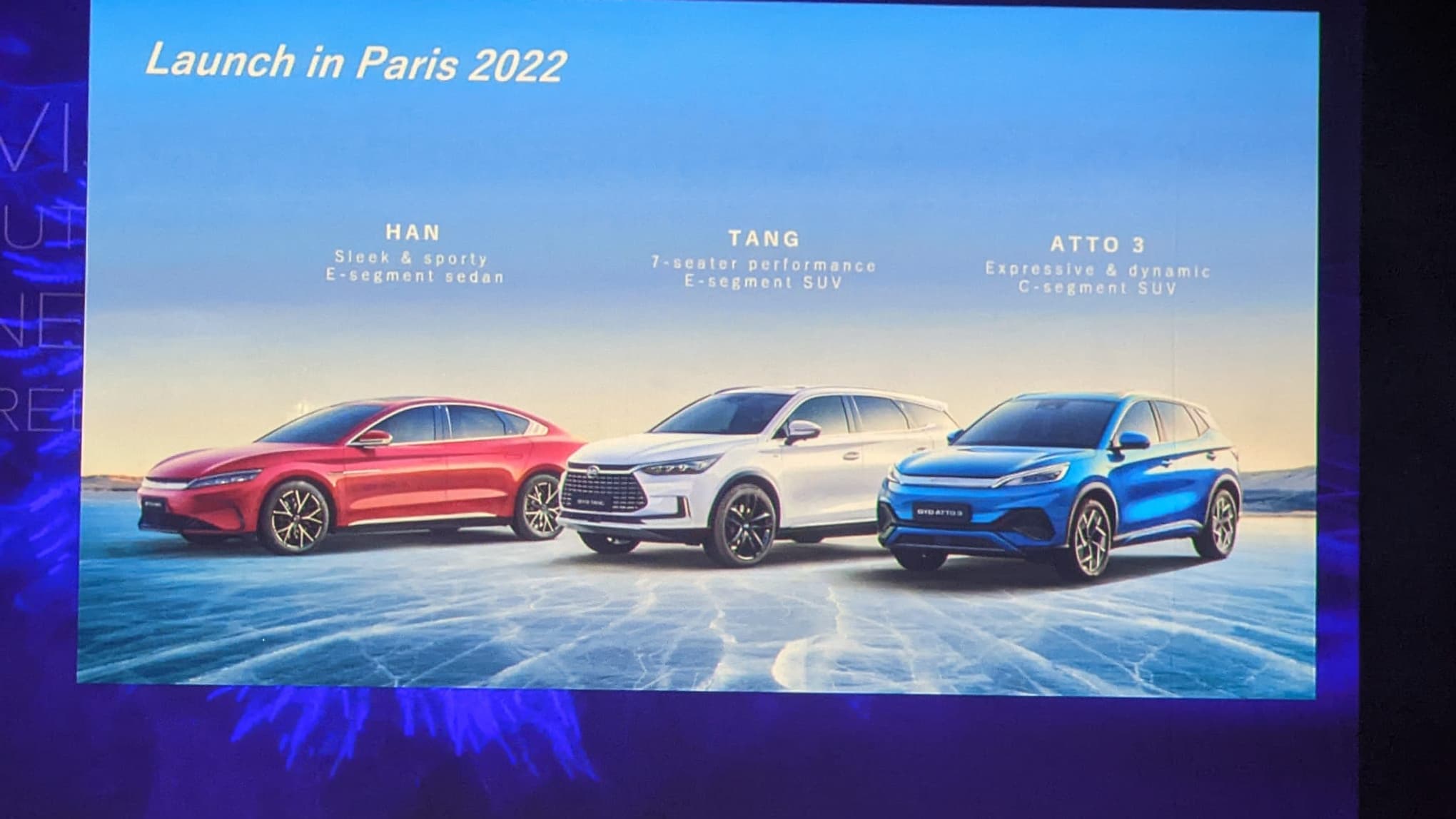 Les BYD Han, Tang et Atto 3