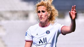 Kheira Hamraoui avec le PSG, en 2022.