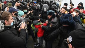Manifestation pour la libération d'Alexeï Navalny le 23 janvier 2021 à Moscou