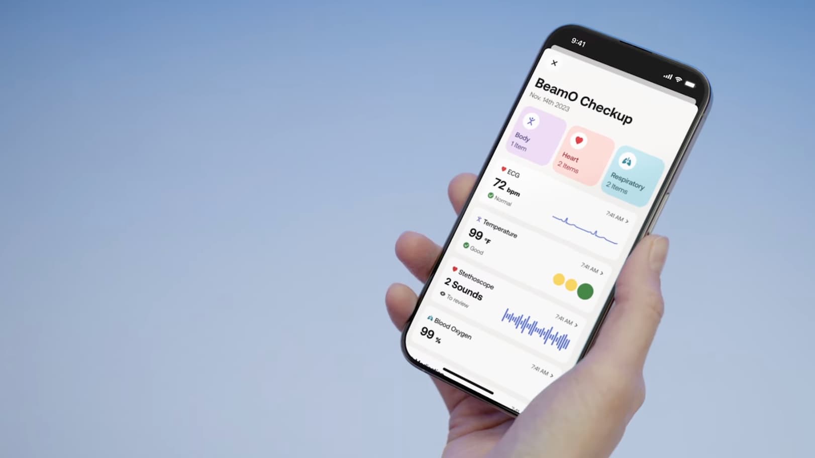 L'application BeamO, de Withings