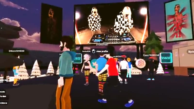 Capture d'écran de la "rave party" organisée dans le "métavers" ce 20 janvier 2022