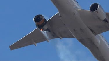 Le réacteur d'un Boeing 777 a pris feu au-dessus du Colorado, le 20 février 2021.