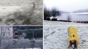 En région parisienne la neige est tombée