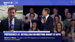 Présidence LR: Bruno Retailleau était en meeting aujourd'hui une semaine avant le vote pour élire le nouveau président du parti
