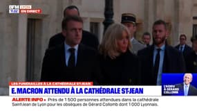 Obsèques de Gérard Collomb: Emmanuel Macron arrive à la cathédrele Saint-Jean