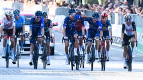 Thibaut Pinot à l'arrivée du Tour de Lombardie, le 7 octobre 2023.