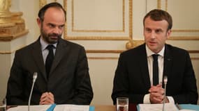 Edouard Philippe et Emmanuel Macron le 30 octobre 2017 à L'Elysée.