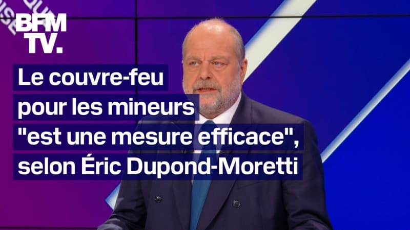 Le couvre-feu pour les mineurs, &quot;une mesure efficace&quot;: l&#039;interview en intégralité d&#039;Éric Dupond-Moretti