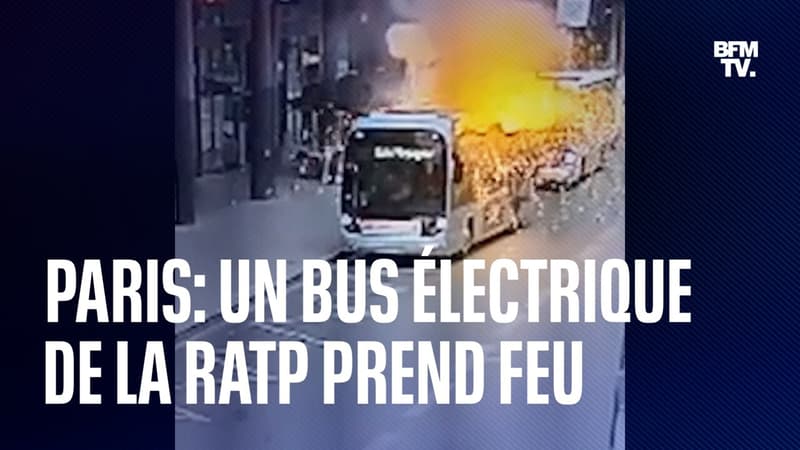 Un bus électrique de la RATP prend feu en plein Paris