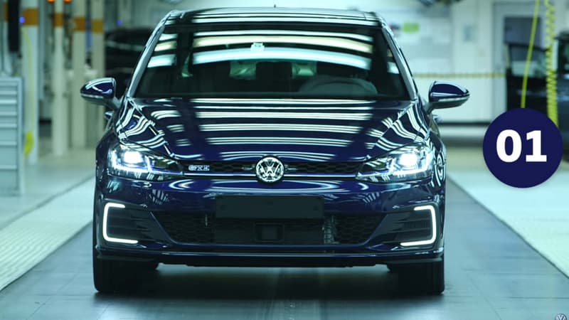 Volkswagen a produit depuis 1945 150 millions de véhicule, et cette Golf GTE (hybride rechargeable) qui porte le numéro 150 millions.