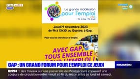 Gap: un grand forum pour l'emploi ce jeudi