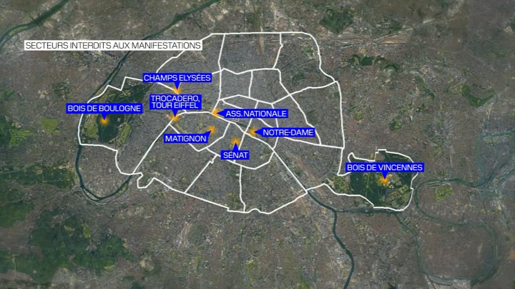 Carte des interdictions de manifester Carte des interdictions de manifester