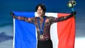 Le Français Adam Siao Him Fa vainqueur de la médaille de bronze au Championnat du monde de patinage le 23 mars 2024 à Montréal au Canada