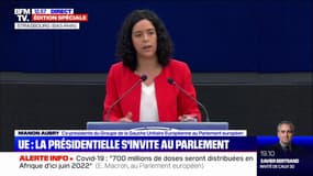 Manon Aubry à Emmanuel Macron: "La présidence française de l'UE ne devrait pas être un marchepied électoral" 