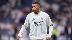 Kylian Mbappé avant le match Real Madrid-Villarreal (2-0, Liga), le 5 octobre 2024