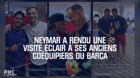Neymar a rendu une visite éclair à ses anciens coéquipiers du Barça