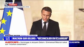 Hommage à Jacques Delors: "La vie de Jacques Delors fut faite de chemins de traverse, loin des routes peuplées" affirme Emmanuel Macron