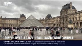 Une salle de la bibliothèque des Antiquités égyptiennes du Louvre inondée, plusieurs centaines d'ouvrages endommagés