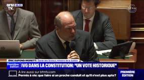 "C'est un vote historique": Éric Dupond-Moretti réagit à l'inscription de l'IVG dans la Constitution