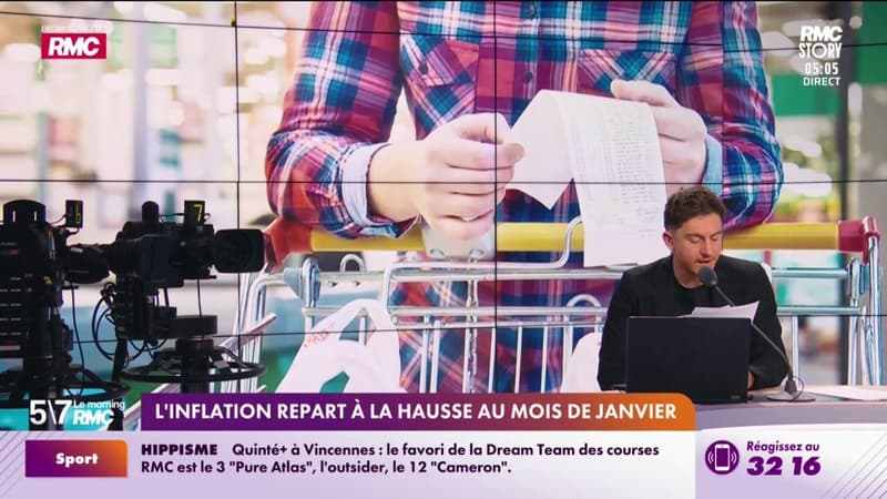 L'inflation repart à la hausse au mois de janvier