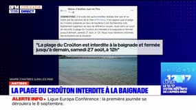 Antibes: la plage du Croûton interdite à la baignade en raison d'une bactérie