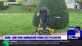 Eure: une nouvelle voie aménagée pour les cyclistes inaugurée