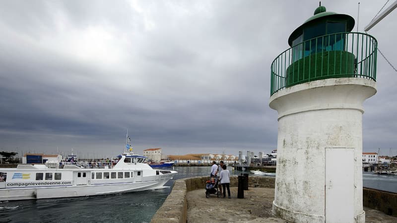 Le port de Port Joinville, à l'île d'Yeu, le 26 juillet 2013