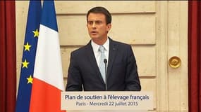 Crise des éleveurs: "Chacun doit pouvoir vivre dignement de son travail", déclare Valls