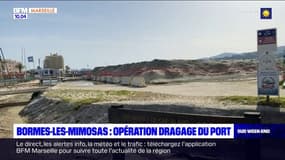 Var: opération dragage des sédiments au port de Bormes-les-Mimosas