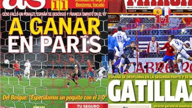 La presse espagnole mettait déjà la pression sur la Roja après le nul du match aller (1-1)