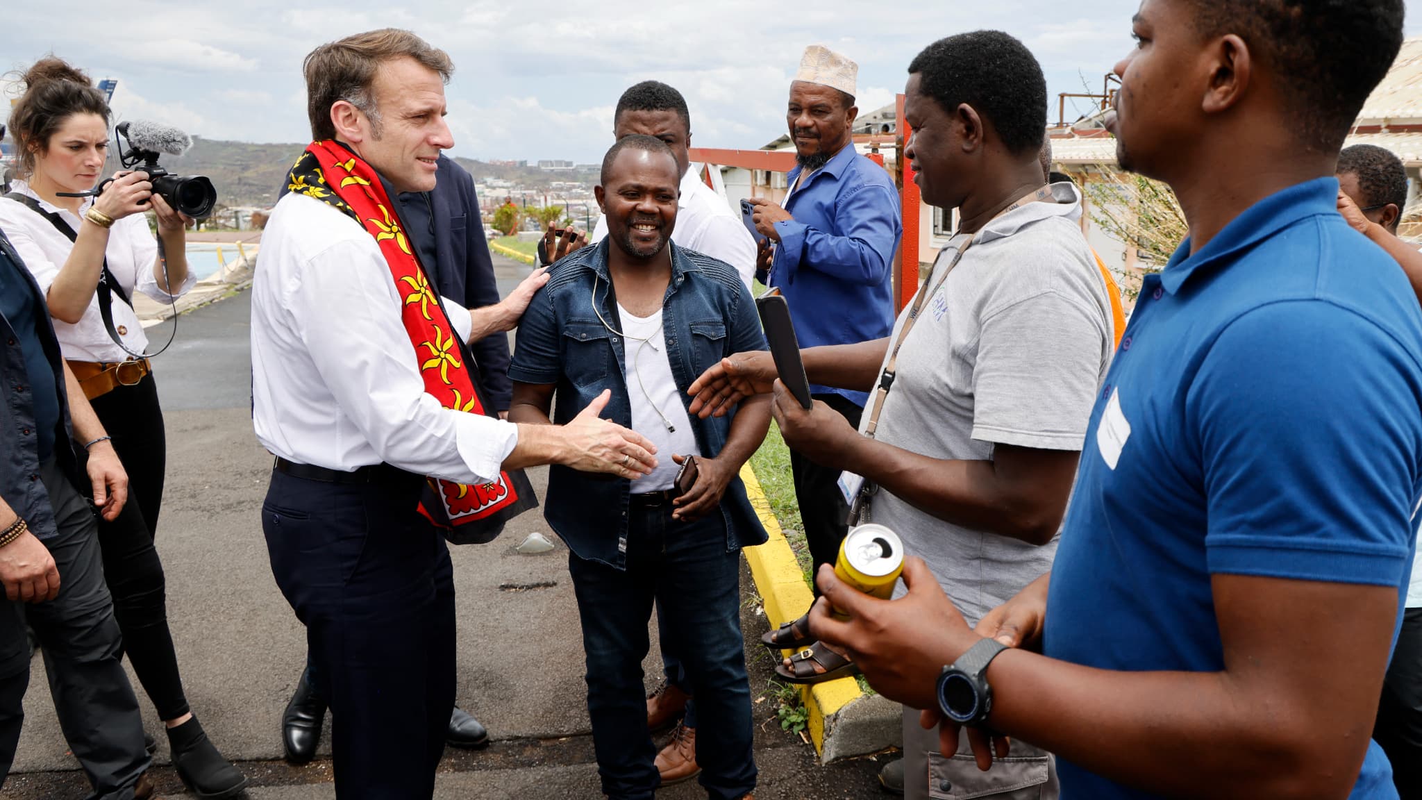 Emmanuel Macron à Mayotte le 19 décembre 2024