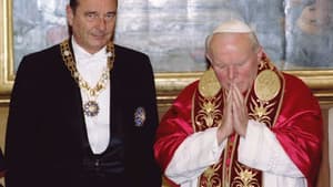 Jacques Chirac et Jean-Paul II au Vatican le 20 janvier 1996 