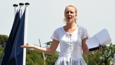 Marion Maréchal-Le Pen, candidate FN aux élections régionales de décembre en région Paca, le 5 juillet 2015 au Pontet