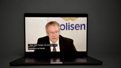 Le procureur Krister Petersson lors d'une visio conférence à Stockholm, le 10 juin 2020 Le procureur Krister Petersson lors d'une visio conférence à Stockholm, le 10 juin 2020