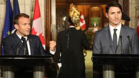 Emmanuel Macron et Justin Trudeau