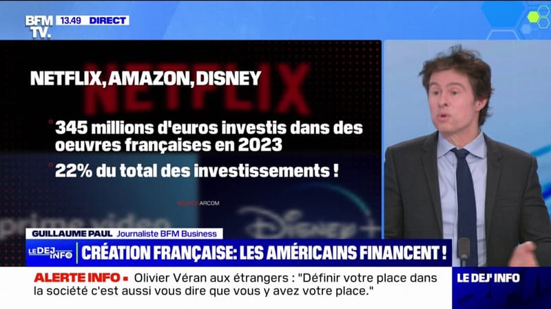 345 millions d'euros investis par les plateformes de streaming américaines dans des oeuvres françaises en 2023