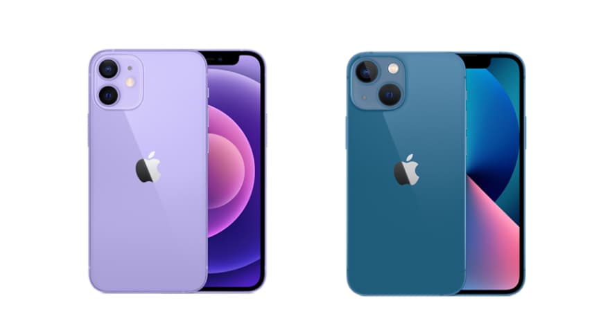 Les iPhone 12 mini et iPhone 13 mini d'Apple Les iPhone 12 mini et iPhone 13 mini d'Apple