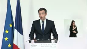 Olivier Véran face à la presse ce jeudi 11 mars. 