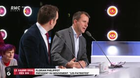 #GrandOral - "On est à 8 semaines de manifestations avec des débordements ! Vous êtes un responsable politique, vous devez appeler à la sérénité et au calme !" @LanxadeT à @f_philippot #GGRMC 