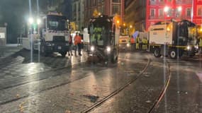 Le service de nettoyage du carnaval s'est déployé pour remettre à propre les rues de Nice après le Corso.